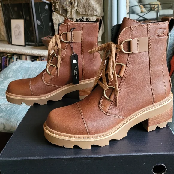 Sorel Joan Now Lace Brown Leather Boots 11 NIB - Picture 5 of 8